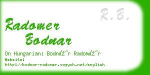 radomer bodnar business card